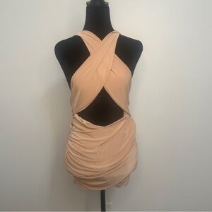 Tan Criss Cross Dress